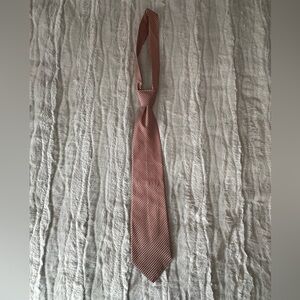 Banana Republic Stylish Red and White Checkered Silk Tie